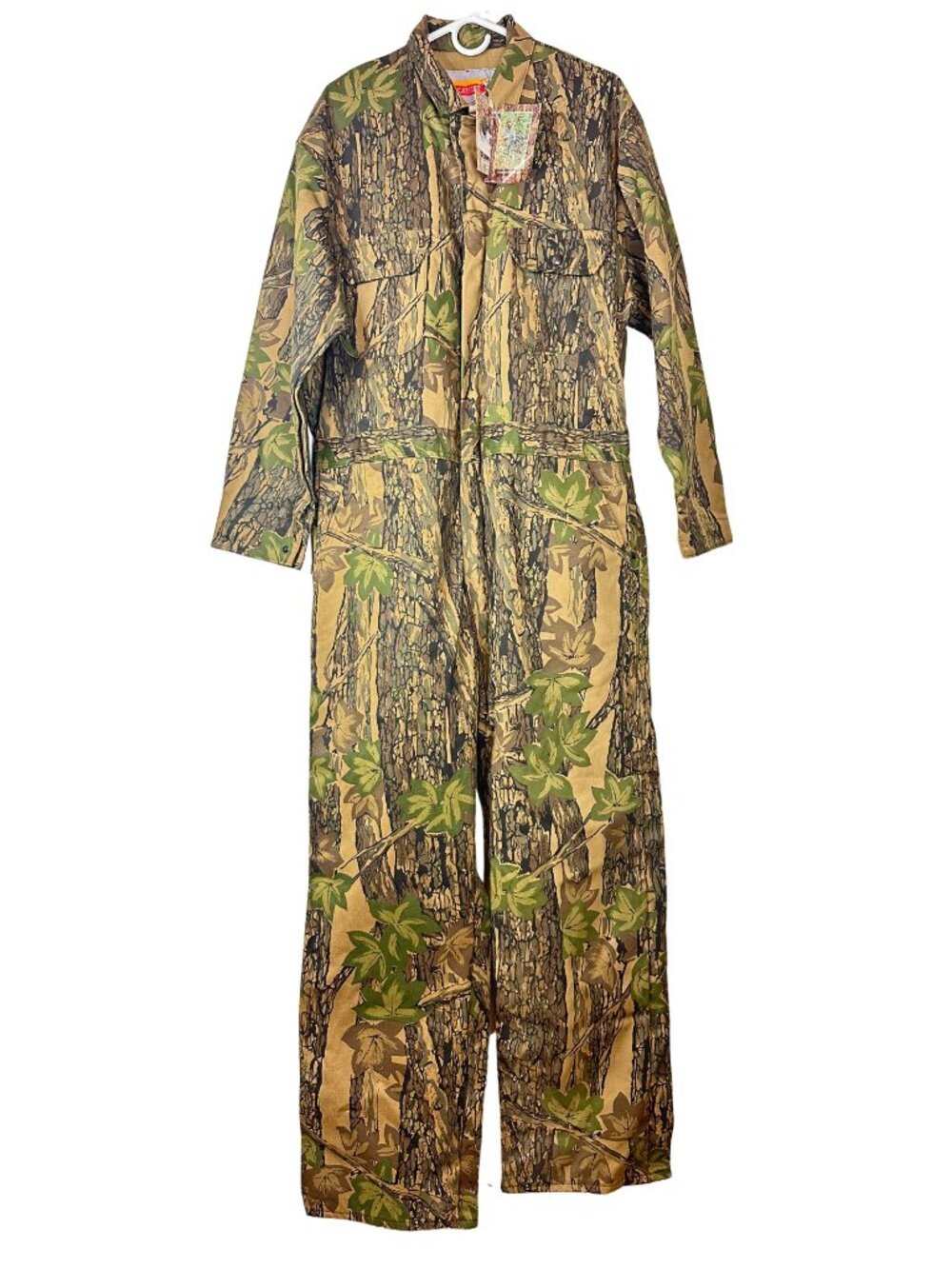 NWT Vintage Winchester Camo Coveralls Hunting Jumpsuit XL Trebark Bark